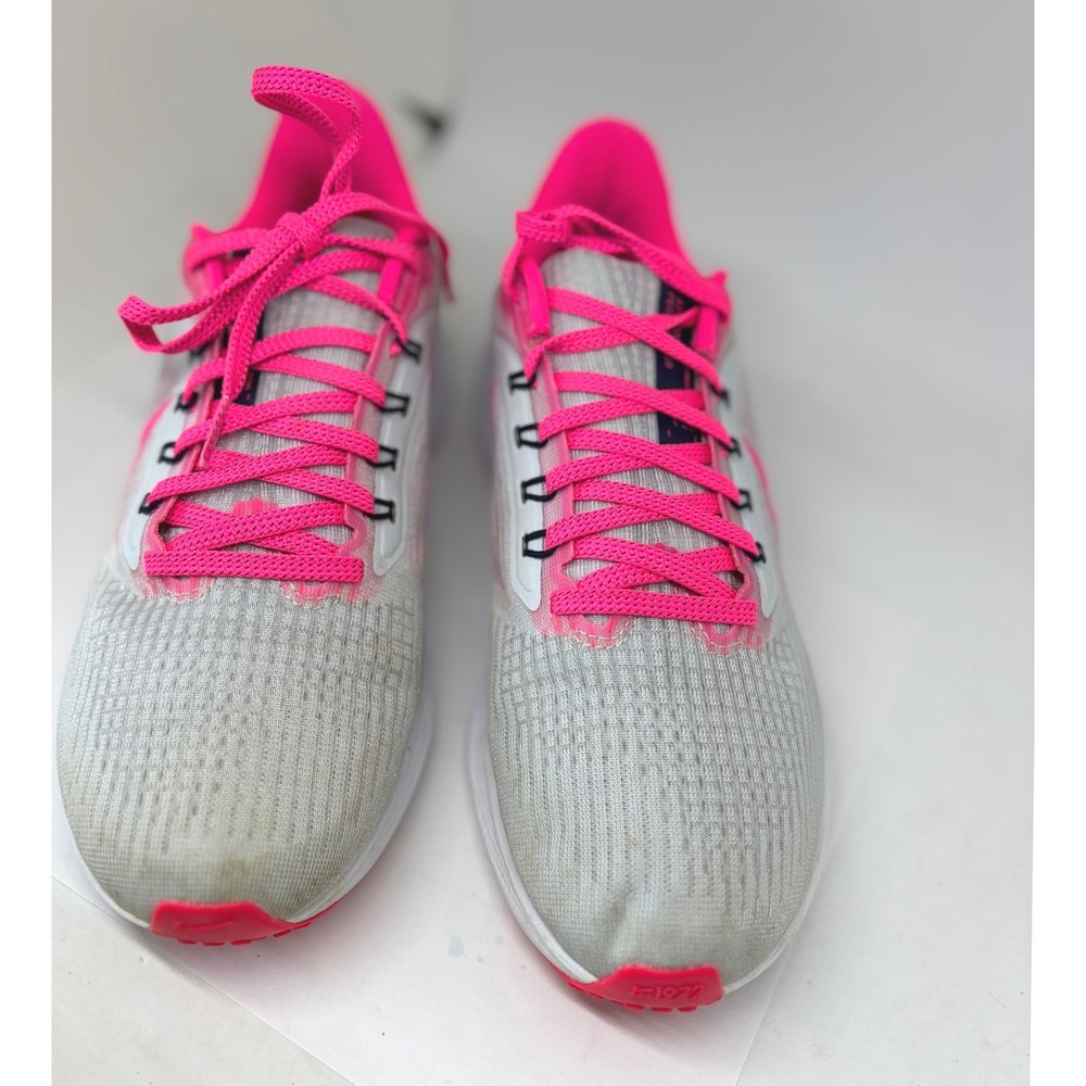 Nike Air Zoom Pegasus 38 Running Shoes Womens 8 Grey Pink Good Athletic Sneaker